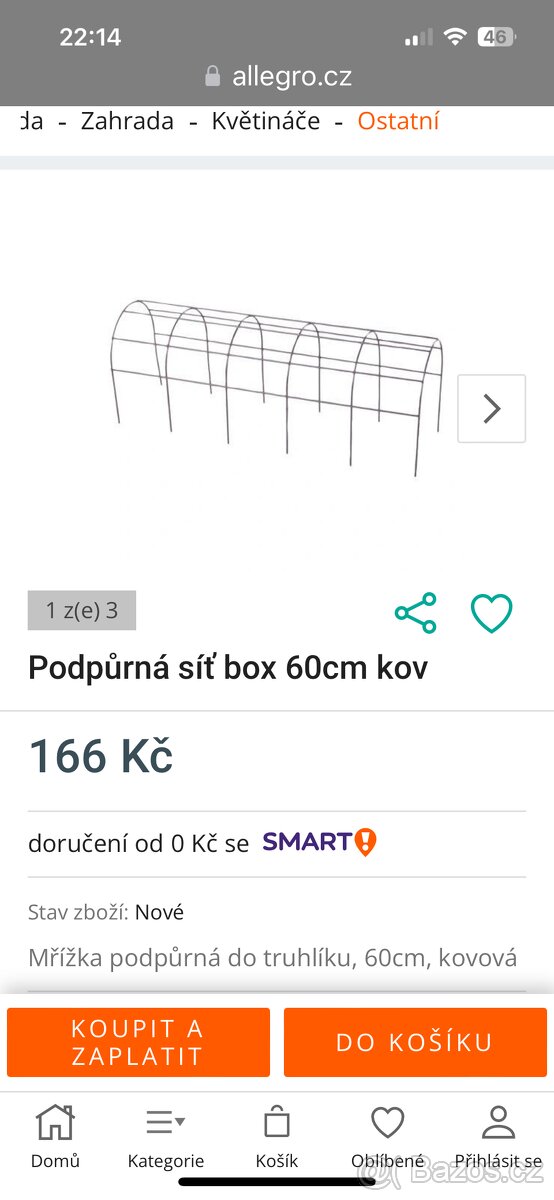 Podpůrná mřížka na muškáty, úchyty na rostliny nebo rajčata - 2