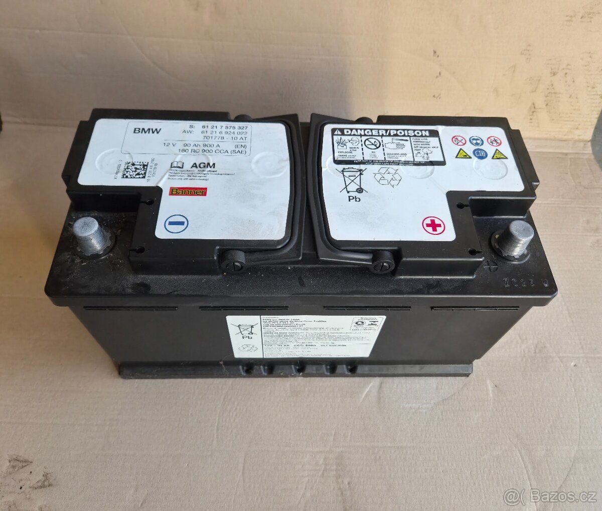 Autobaterie 90ah 900A originál BMW - 2