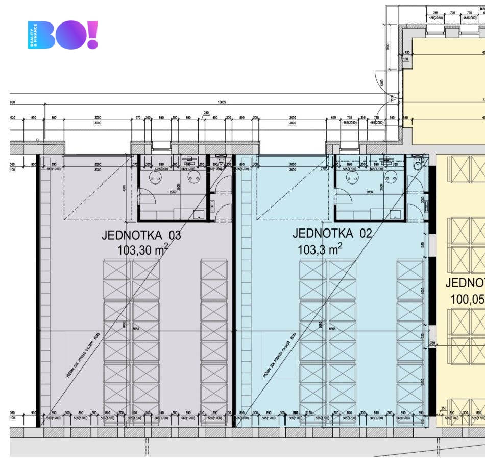 Pronájem skladovacích prostor (cca 7x100 m²) – Bocanovice - 2