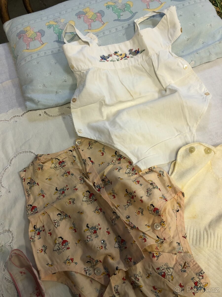 Retro děti, miminko -šortky, kočárky - 2