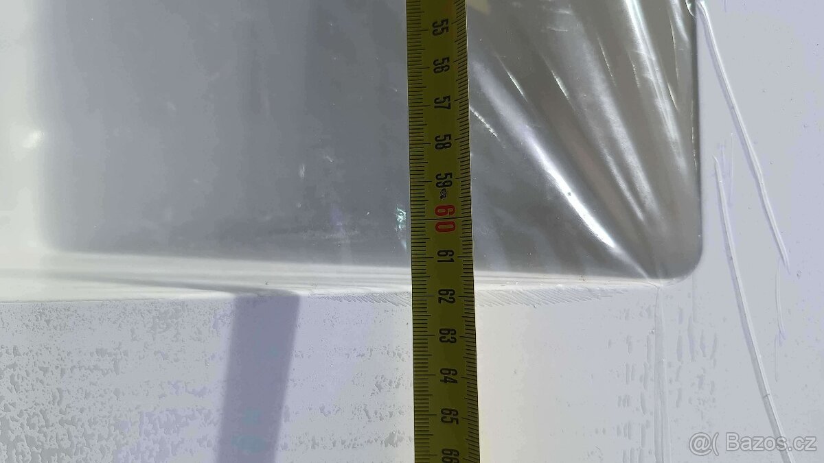 Koupelnové hranaté umyvadlo 120x46cm - litý mramor - 2