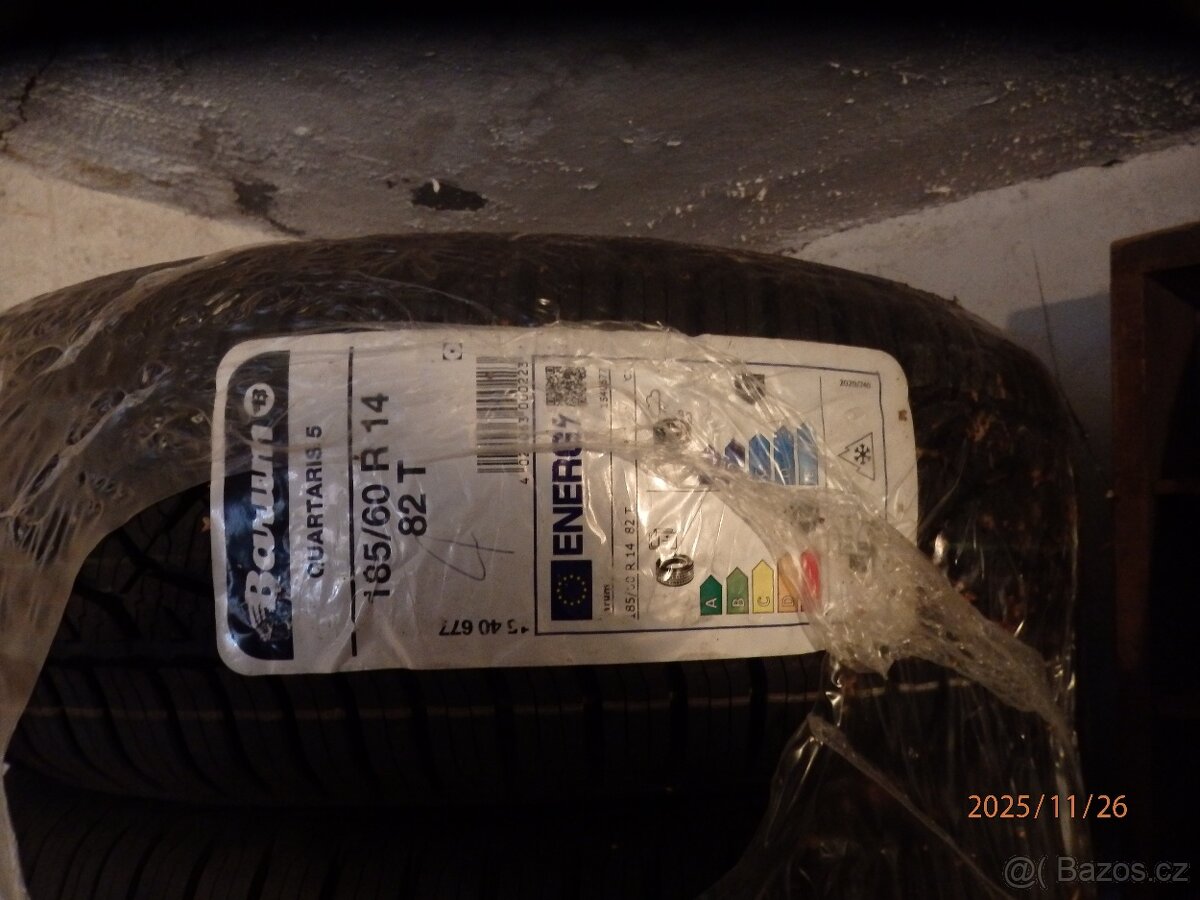 Prodám pneu barum 14 - 185 x 60 82T - 2
