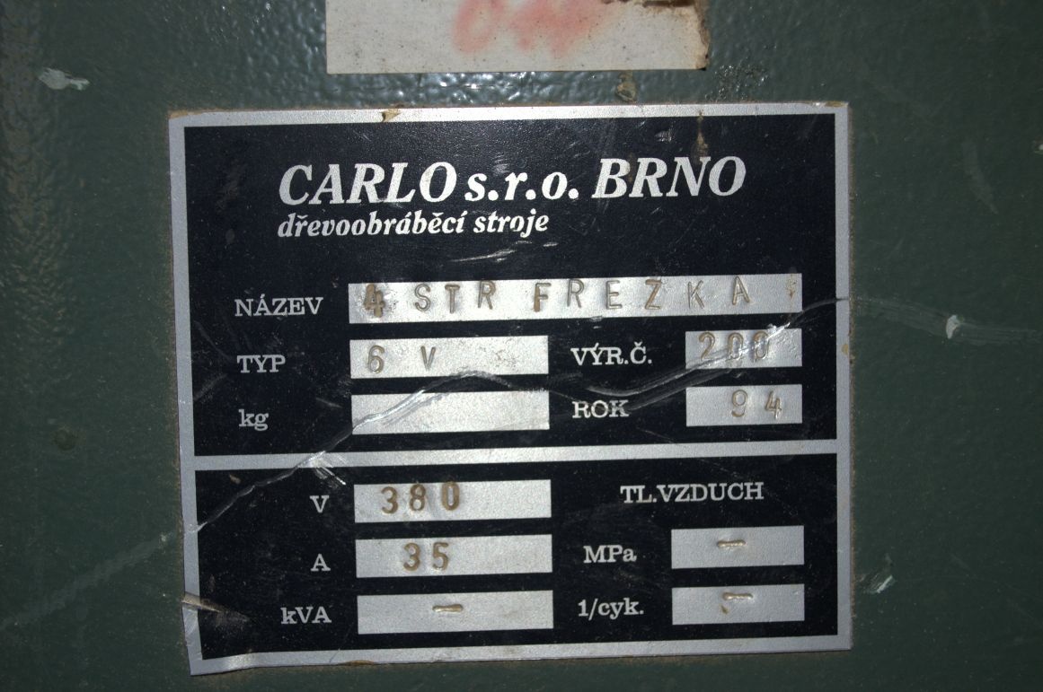 Čtyřstranná frézka - pětivřetenná - 2