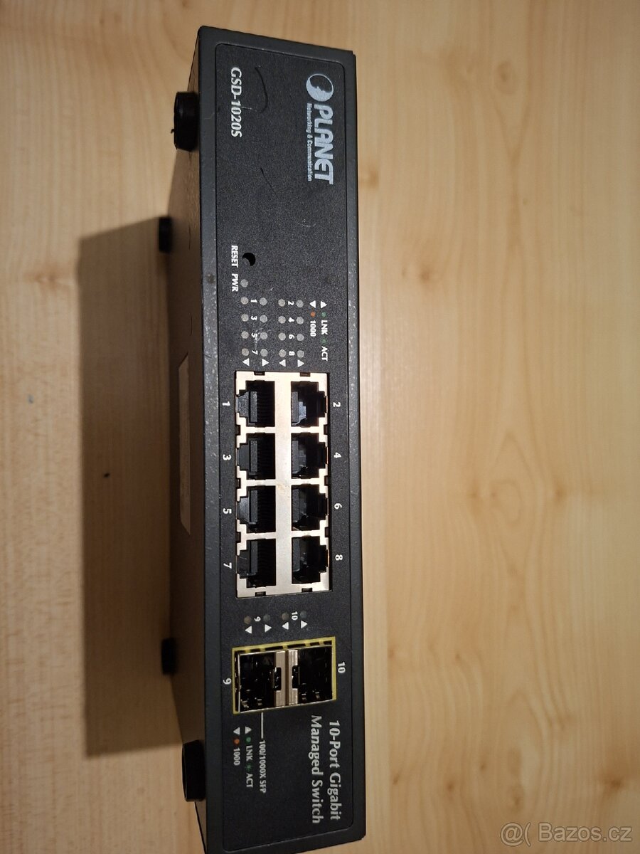 Gigabit Managed Switch Planet GSD-1020S 8+2 portový - 2