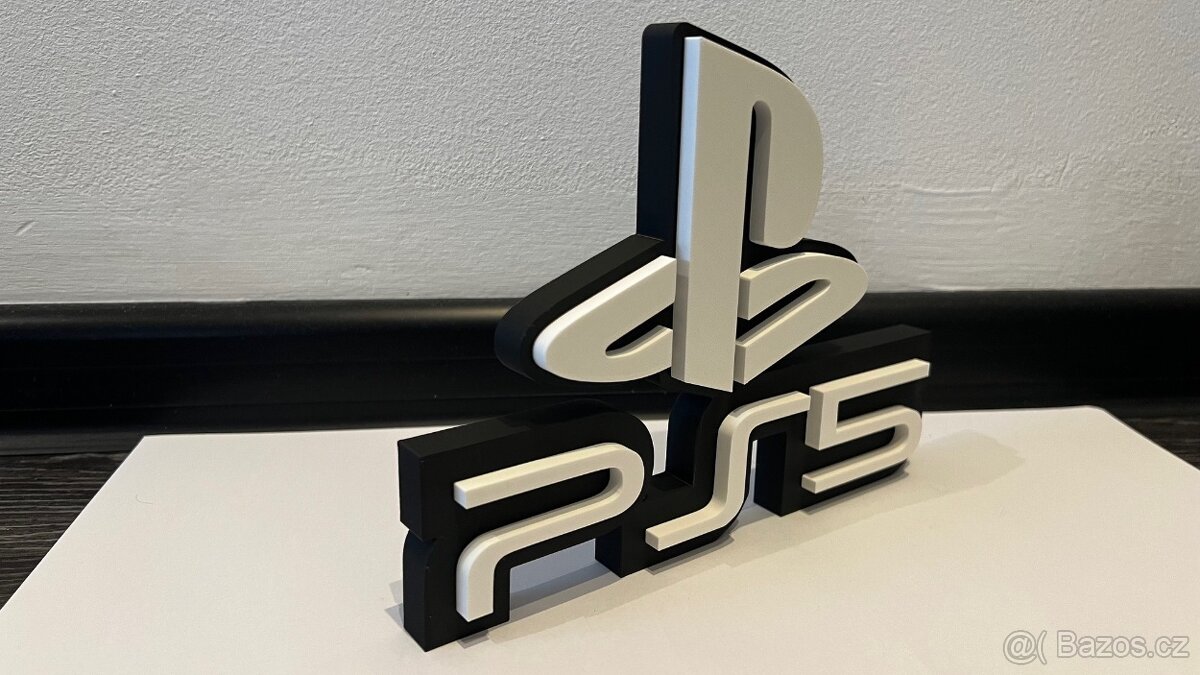 3d tisk logo PS5 - 2