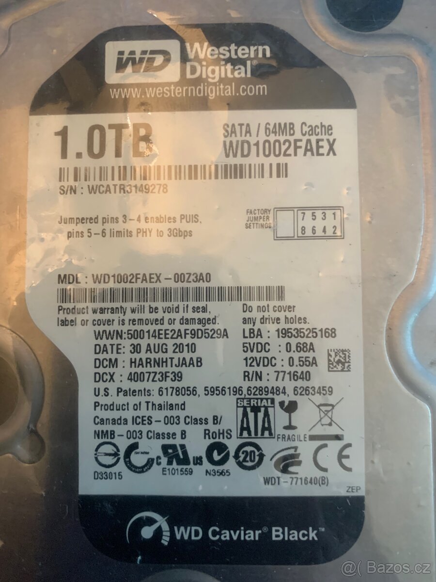 Pevný disk WD1002FAEX 1000GB (1TB) - 2