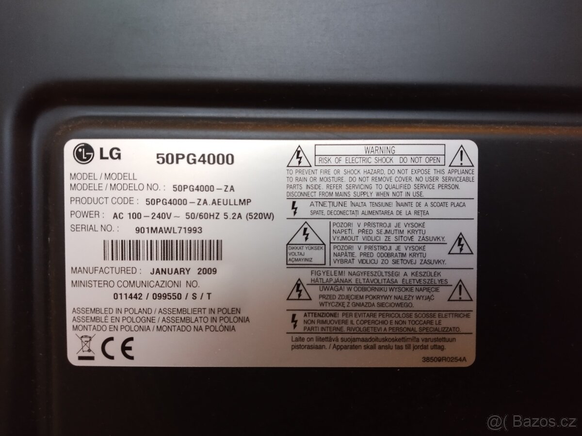 LG 50PG4000 na prodej - 2