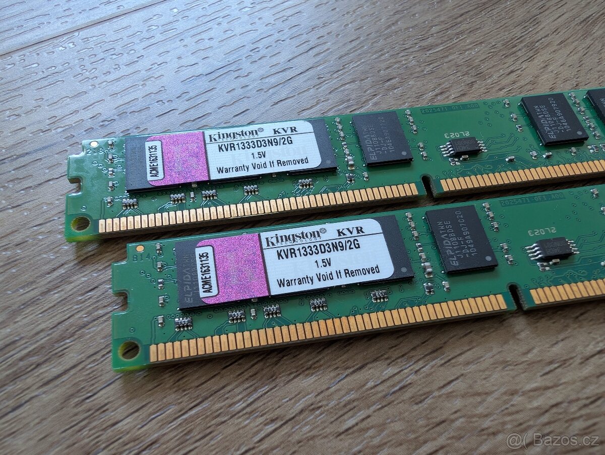 RAM Kingston DDR3-1333 CL9 2x 2GB - 2