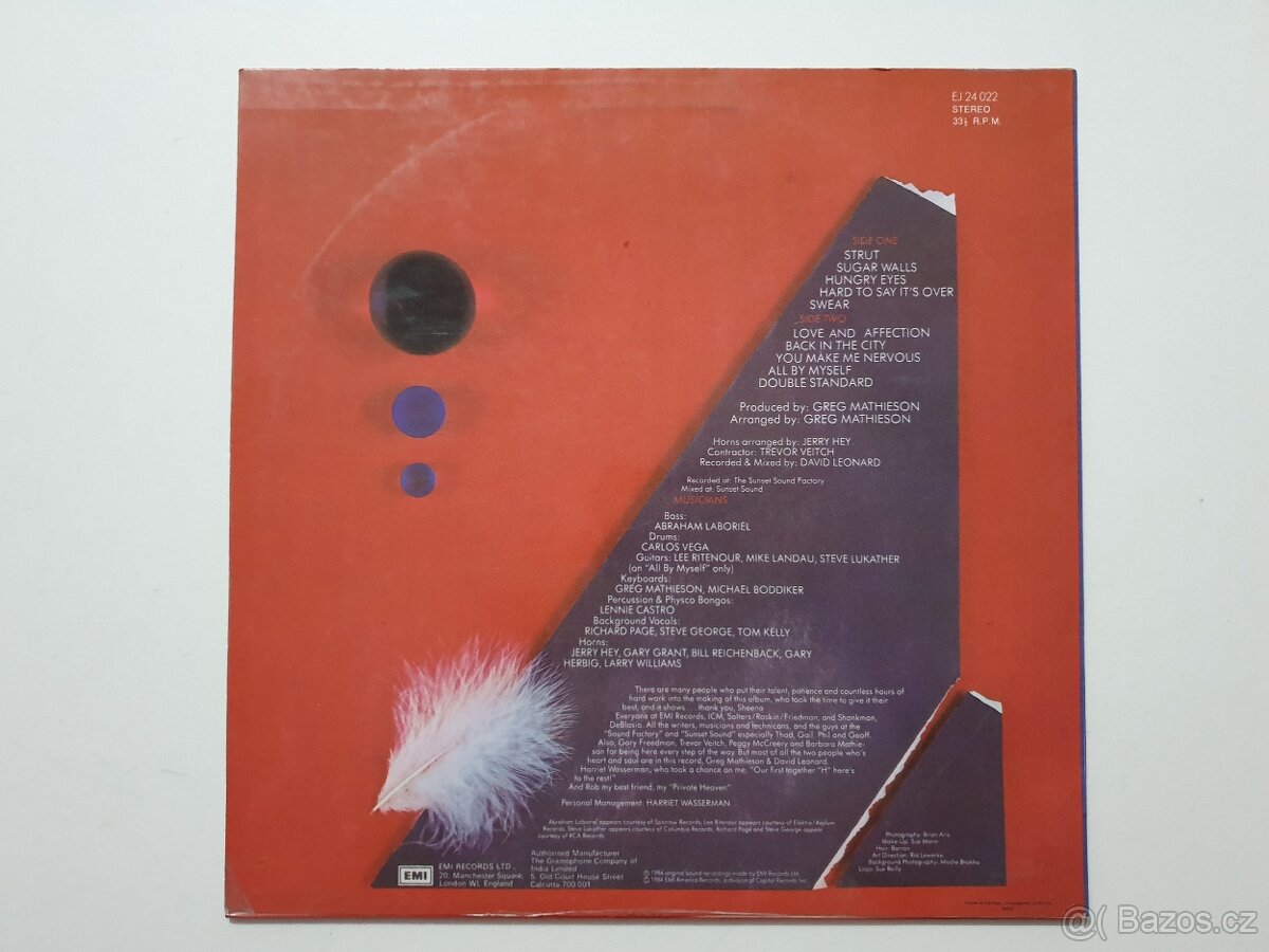 Sheena Easton - A Private Heaven LP - 2