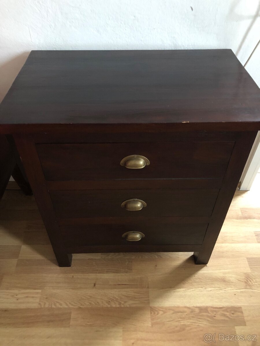 Komoda/stolek z masivu, teak - 2