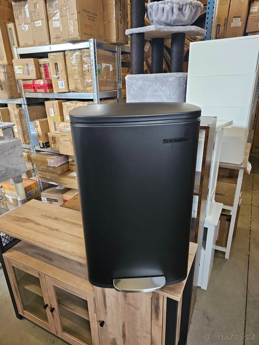 NOVÝ ODPADKOVÝ KOŠ 50 LITRŮ V CERNE A NEREZ - 2
