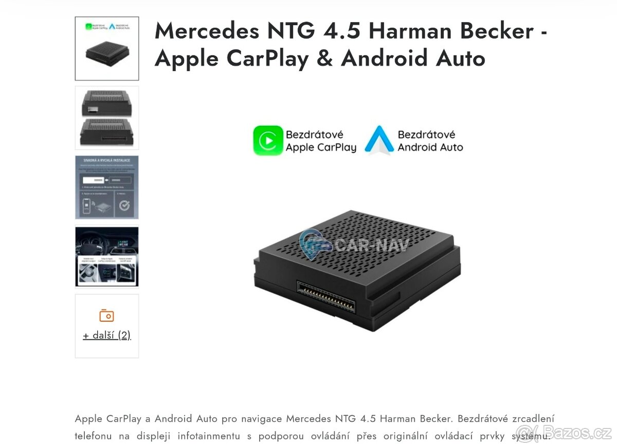 MERCEDES ANDROID AUTO, APPLE CAR PLAY TO BECKER NTG 4.5 - 2