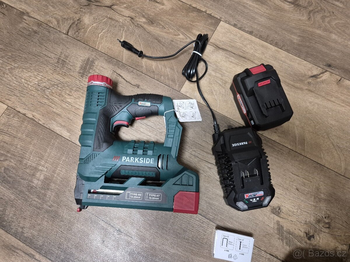 Aku sponkovačka V20 parkside s baterií ah4 a nabíječkou - 2