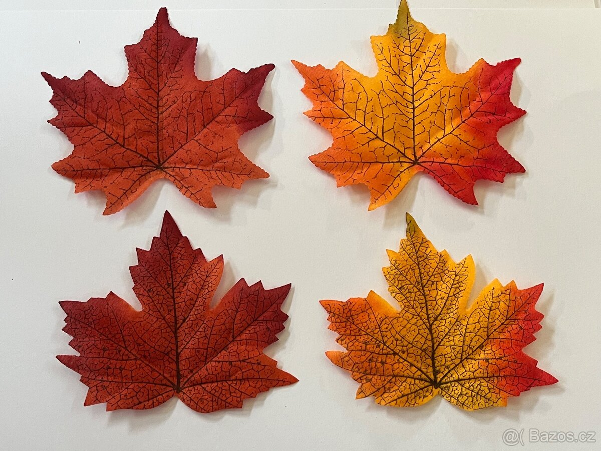 Dekorace - látkový list - podzim - 2