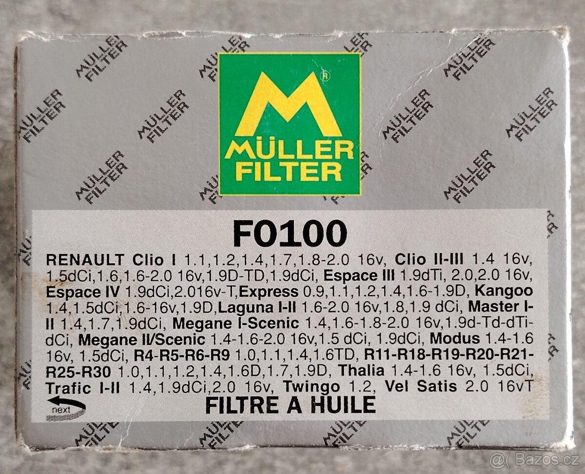 Olejový filtr FO - 100 - 2