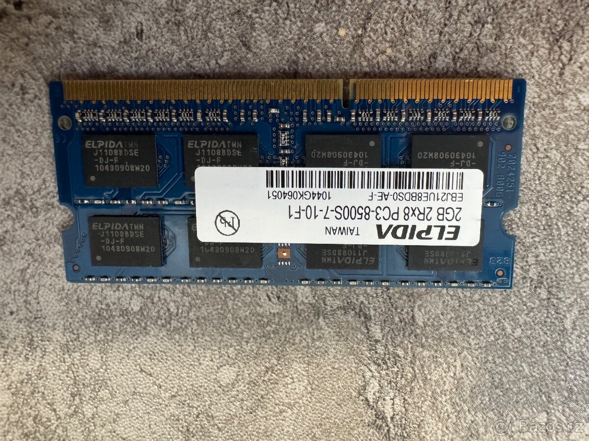 Elpida 2GB 2Rx8 PC3-8500S-7-10-F1 - 2