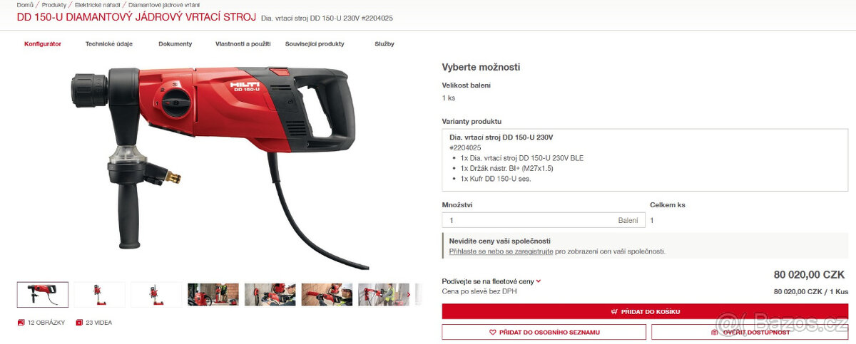 HIlti DD 150-U + vrtací stojan DD-ST - 2
