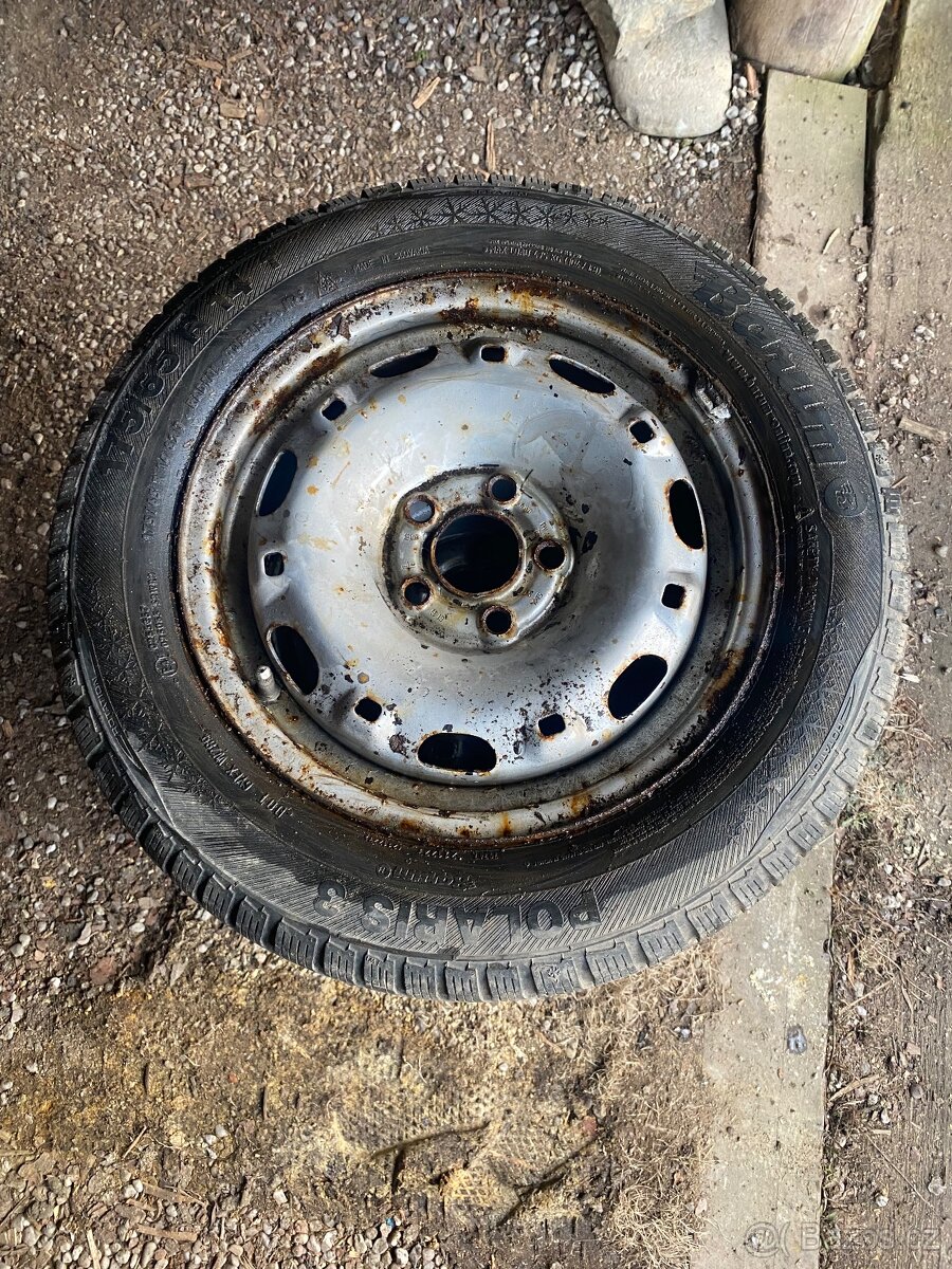 Plechové disky 14”+zimní pneu fabia I - 2