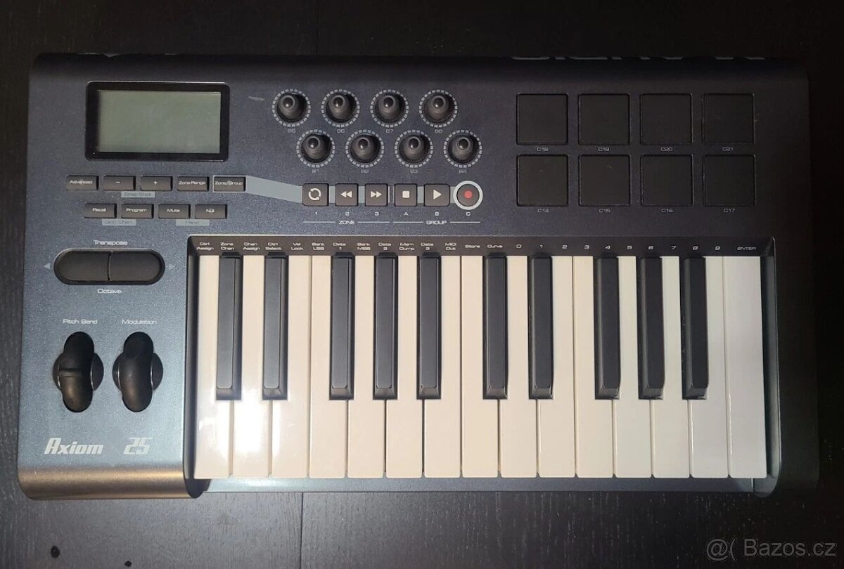 Prodám USB MIDI keyboard M-Audio Axiom 25(MK1) Cena: 900 Kč - 2