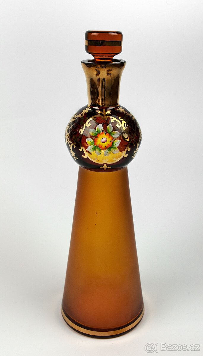 LUXUSNÍ LIKÉROVÁ SOUPRAVA AMBROVÁ,DESIGN EVA ŠVESTKOVÁ - 2