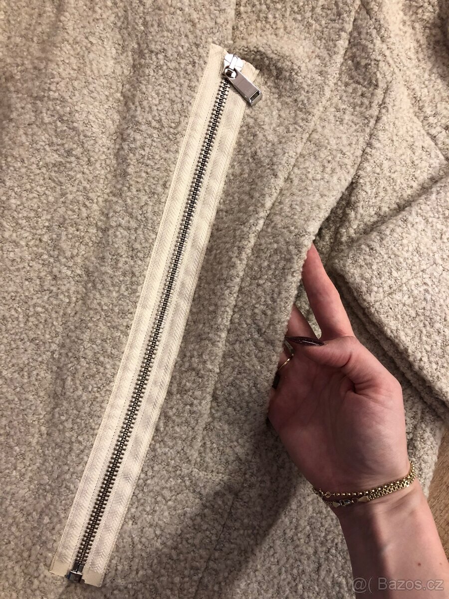 Vlněný dámský kabát teddy coat - 2