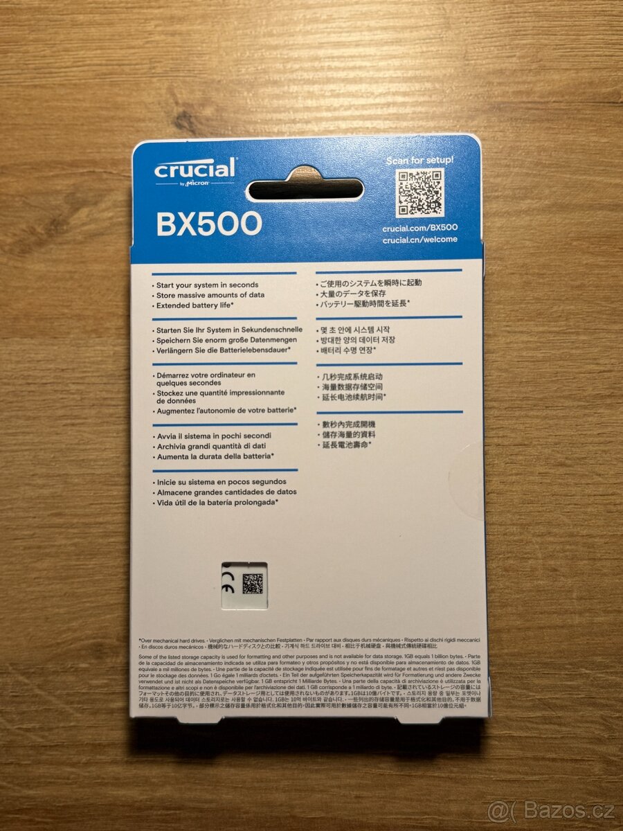 Crucial BX500 1TB SATA SSD | Nový | Záruka - 2