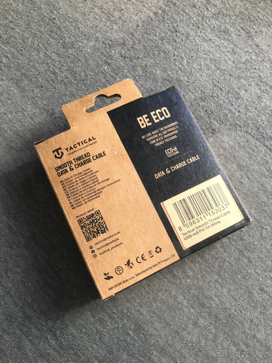 Kabel USB Lightning - 1 metr - bílý - Tactical - 2