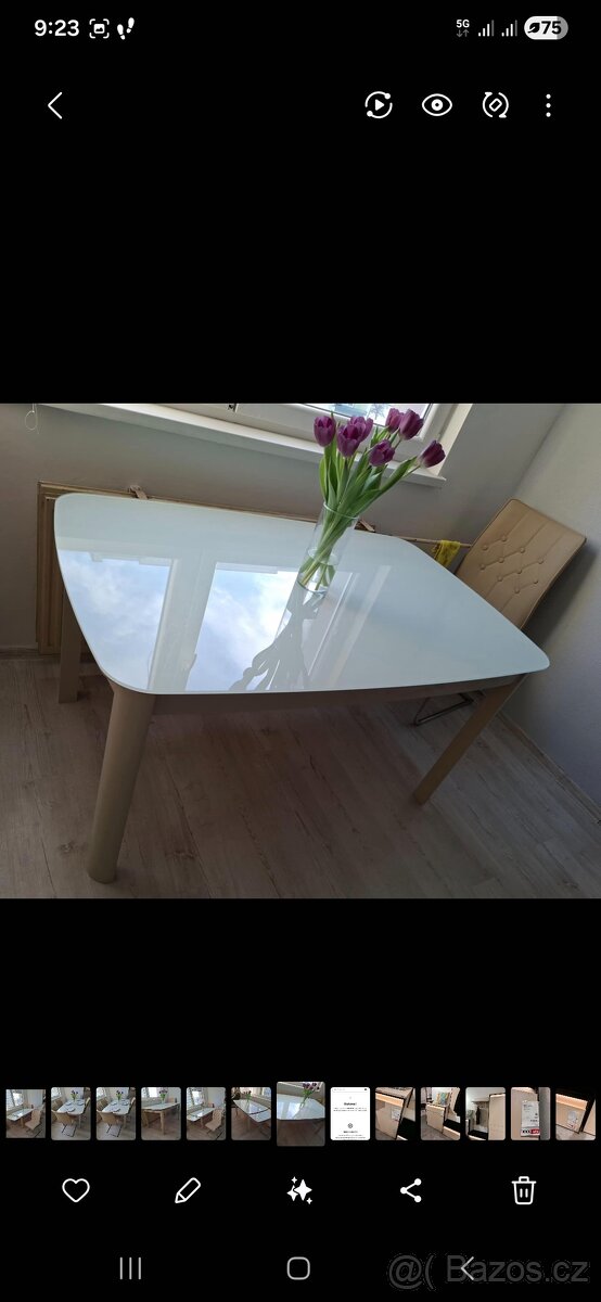 Jidelni stul skleneny XL - 2