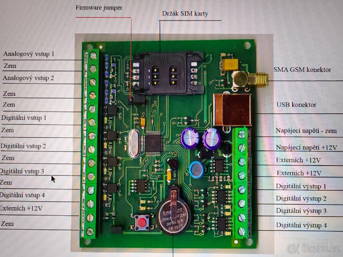 Prodám EZS GSM modul SE224X, alarm - 2