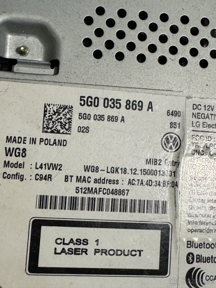 Mib2 entry 5g0035869a - 2