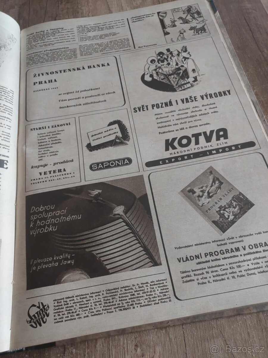 Týdeník Svět v obrazech 44 výtisků v původní verzi ve svazku - 2