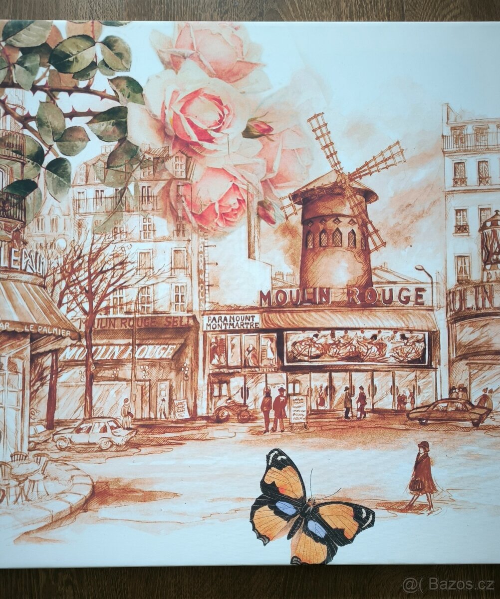 obraz na plátně, motiv Paříž 3x - 2