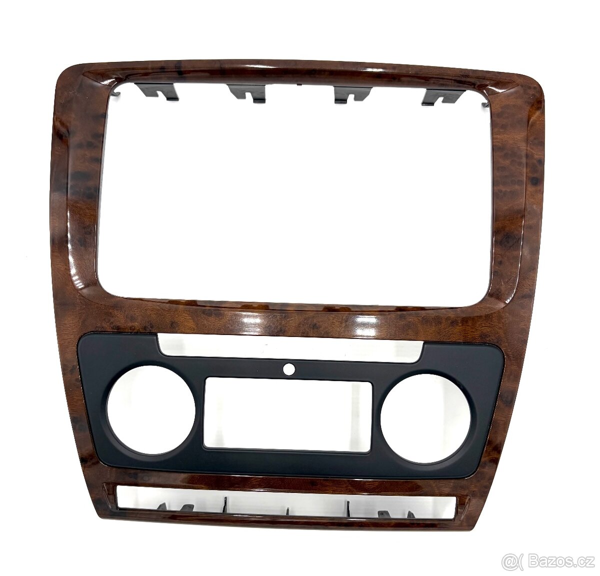 2din rámeček navigace Octavia 2 - imitace dřevo - 2