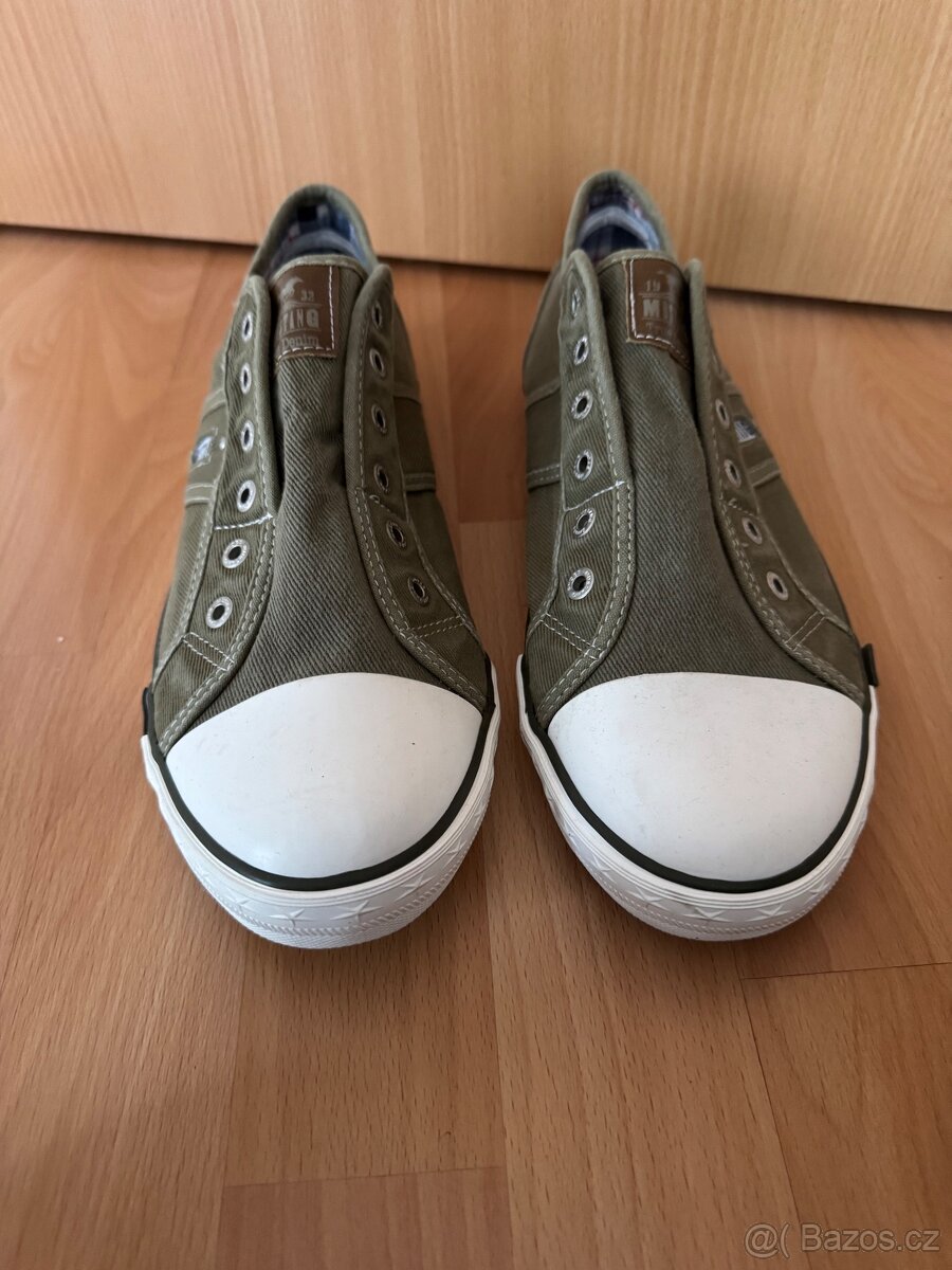 Pánské plátěné slip on tenisky Mustang vel. 43 - 2