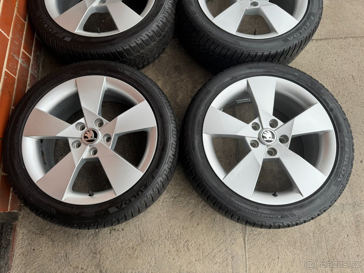 Alu 17" 5x112,škoda DENOM zimní pneu 90% O3 TOP - 2