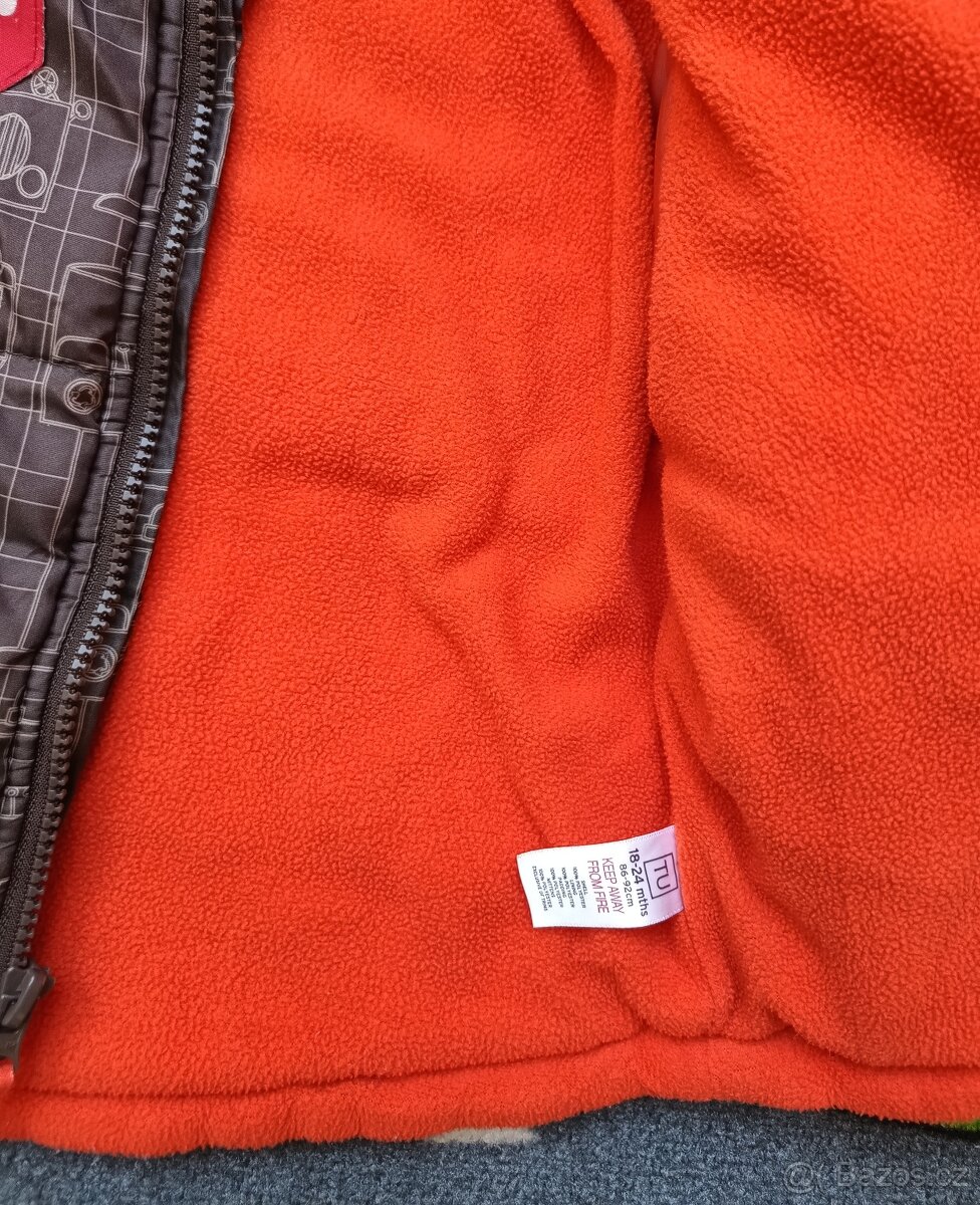 Zimní bunda 86/92 + čepice a rukavice - 2