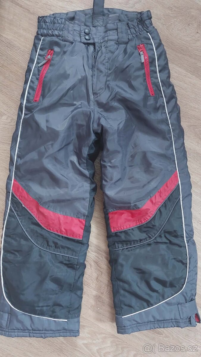 Teplé šedo černé oteplovačky vel. 122 - 2