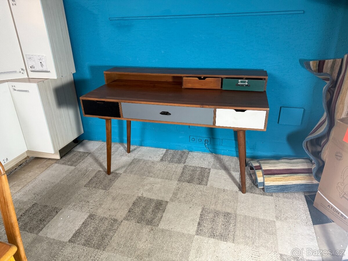 Masivní psací stůl Picadilly mango - 2