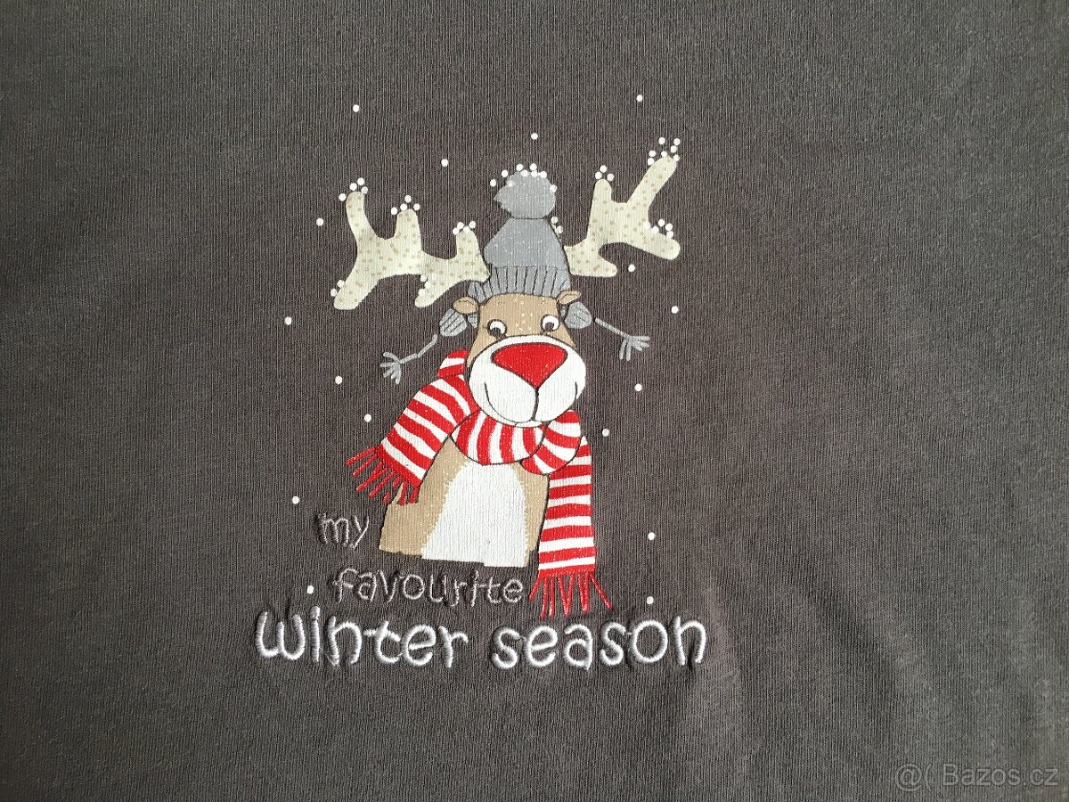 Dámské pyžamo se sobem flanel kalhoty Jolinesse - 2