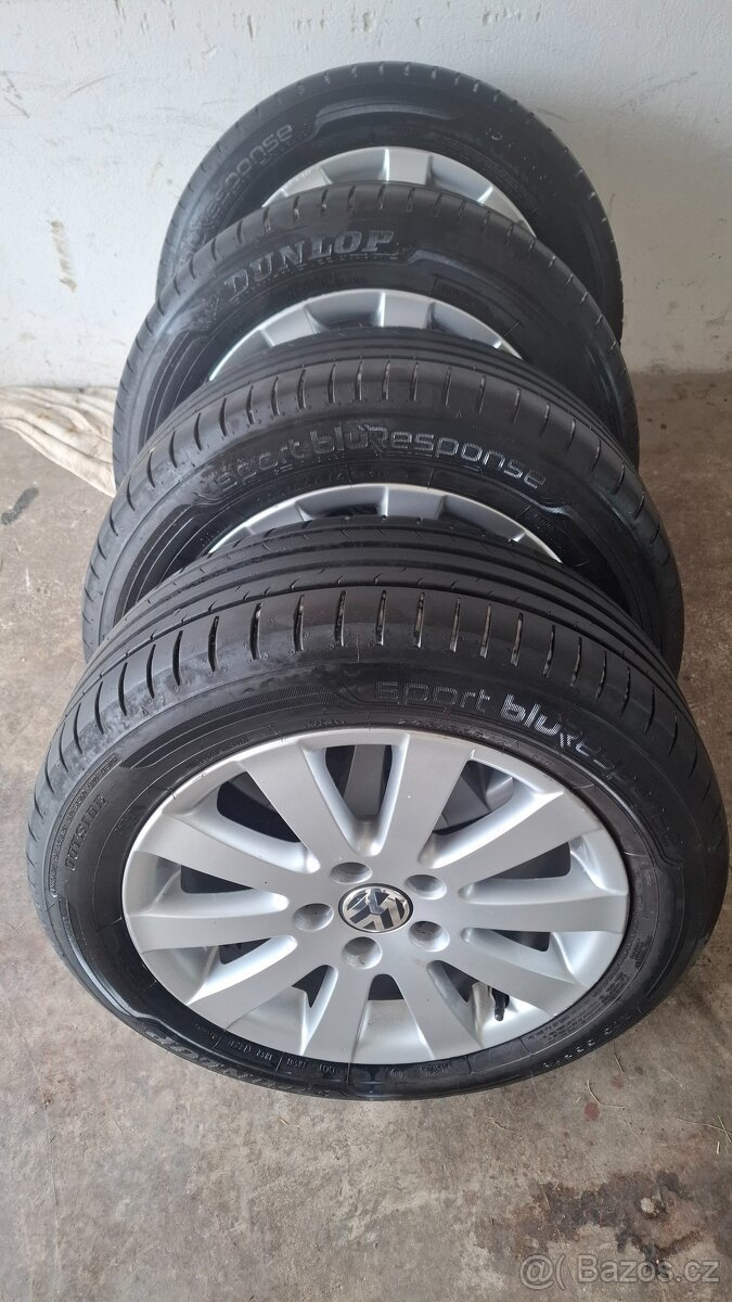 ALU kola Volkswagen 5x112 R16 s pneu Dunlop - 2