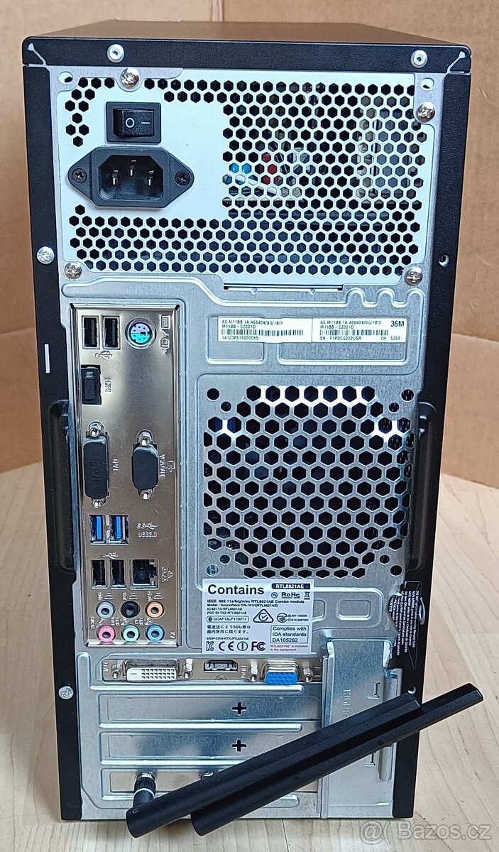 Asus AMD PC,AMD A6-6400K,WIN 11,RAM 16GB,HDD 2TB,monitor - 2