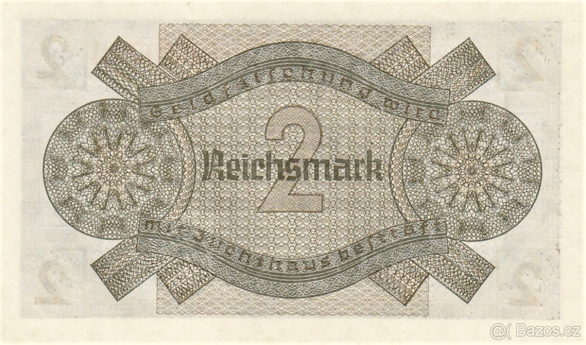 Obsazená válečná území Německem 2 Reichsmark 1939 UNC - 2