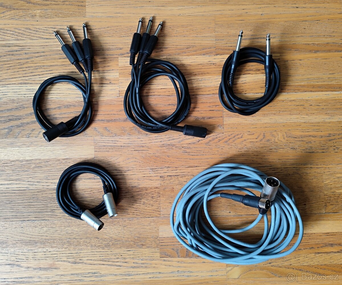 XLR AUDIO KABELY - MIX 5 KUSŮ - 2