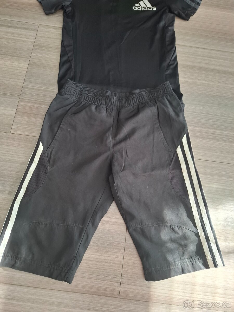 Tričko Adidas 128, třičtvrťáky/kraťasy 122-134 - 2