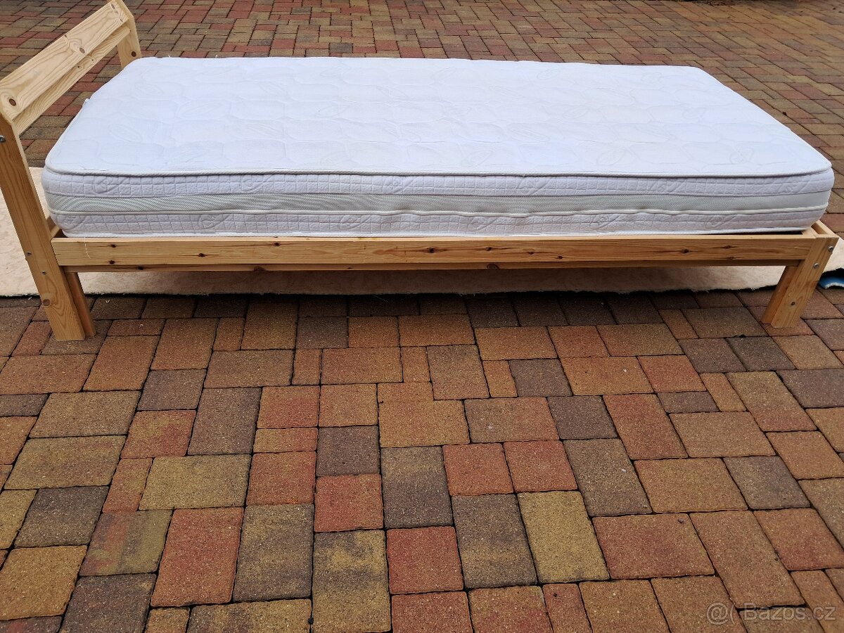 KOMPLET POSTEL S MATRACÍ A ROŠTEM 90/200 cm - 2