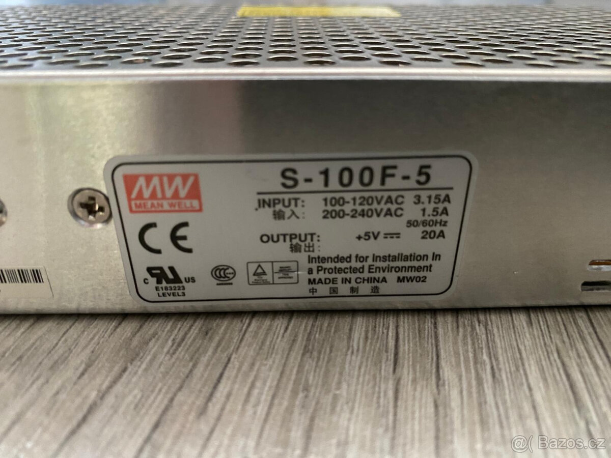 Zdroj MW S-100F-5, 5V, 20A, 100W - 2