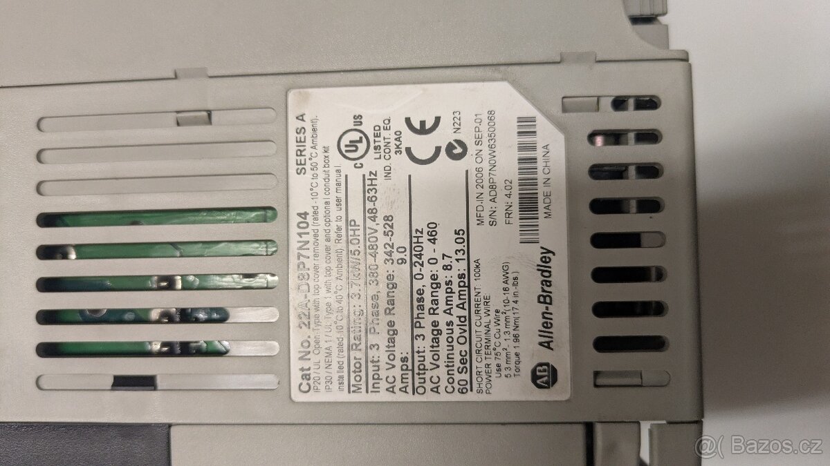 frekvenční měnič Allen-Bradley PowerFlex 4, typ 22A-D - 2