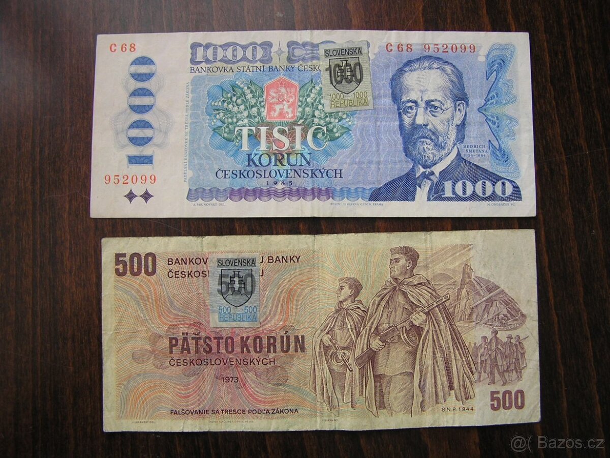 KOLKOVANÉ ČSFR BANKOVKY (SK-Kolok) - 2