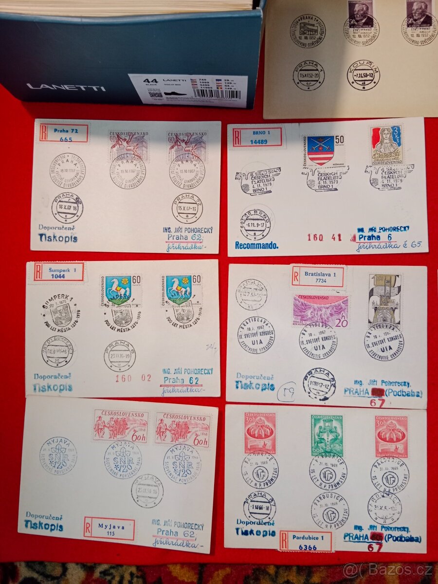 Známky, razítka atd. cca 1 000 ks - 2