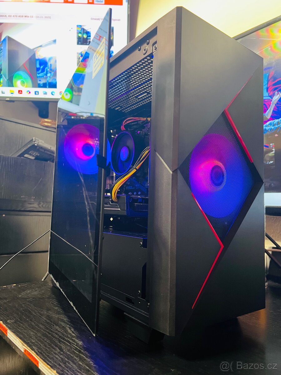 Herní Ryzen 5, až 16GB DDR4, 250GB+ 500GB, RX 470 4GB Win 11 - 2